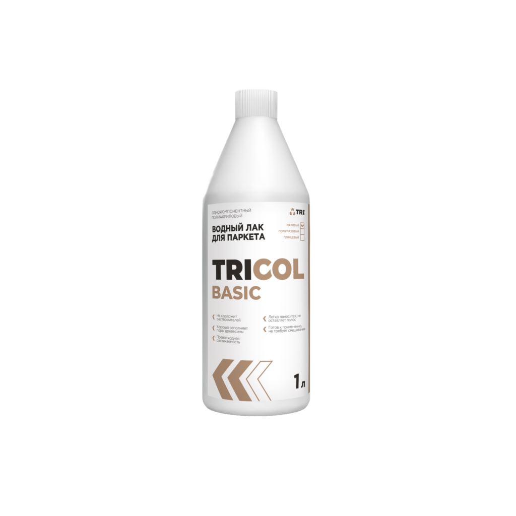 Однокомпонентный акрил-полиуретановый лак на водной основе TRICOL BASIC